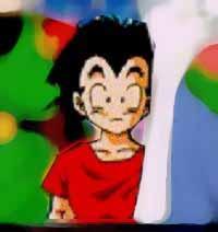 Kuririn looks so innocent! I'm not used to the hair, though...