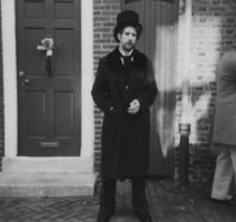 Boss Coturnix campaigning for votes along Elfreth's Alley.  Photo: Philadelphia Tribune.