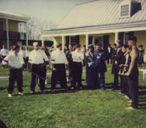 Floda's guards (in white) prepare for a competition held at Fort Mifflin.  Also reported in the Philadelphia Tribune.