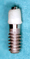 Fig. 1 Pilar protsico de composite atornillado sobre implante KLOCKNER.