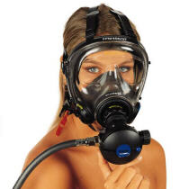 Girl uses Ocean Reef Full Face Mask