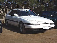 White BG, with novilty horns and external speaker with microphone