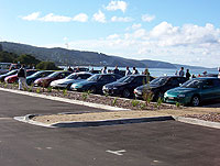 The car line-up at Sunny Lorne, we basically had the carpark to ourselves