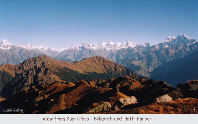 View from Kuari Pass - Nilkanth and Hathi Parbat