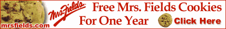 Win FREE cookies for a year from Mrs Fields!
