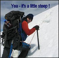 It wasn't too steep, but steep enough...