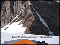 Camp #2 view towards Steamboat Prow