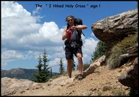 Greg - "Holy Cross" sign on our way back out