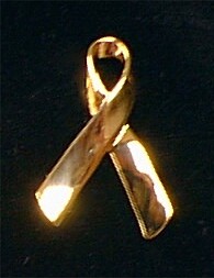 Gold Ribbon Pin