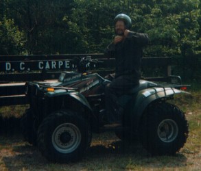 Dale Putting On His Brain Bucket