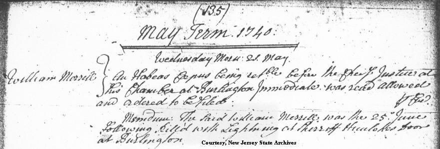 William Merrill's Death