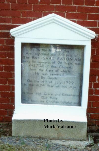 Grave of Reverend Isaac Eaton