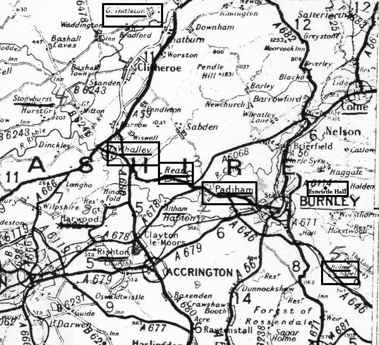Map of Lancashire