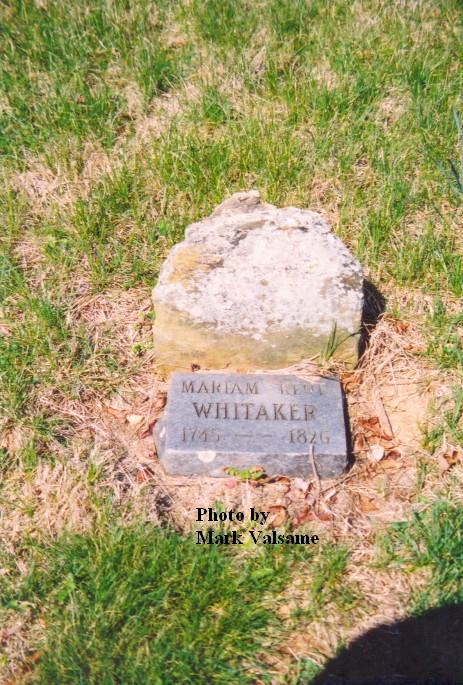 Mariam (Kent) Whitaker's grave