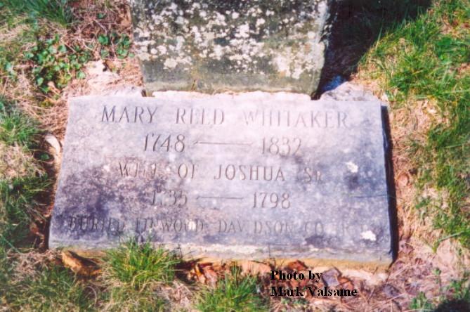 Mary (Reed) Whitaker's grave
