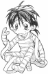Takuto como momia (Fullmoon wo Sagashite)
