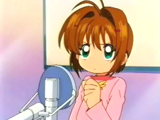 Sakura a punto de grabar el tema musical