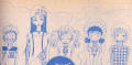 Haru, Shimamoto, Mikako, Pii-chan y Non-chan ante Hamada-sensei