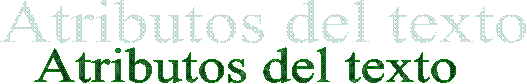 Atributos del texto