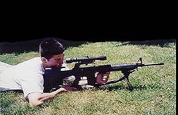 Me Holding M16