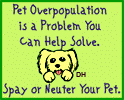 Help stop pet overpopulation-click here to find out how.