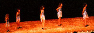 Cloggers with non-traditional outfits.