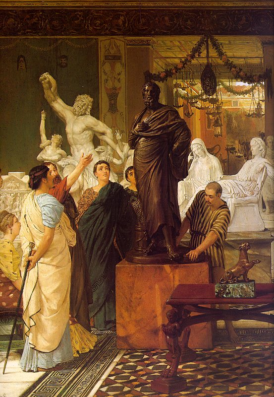A Sculpture Gallery, 1867, oil on panel, Muse des Beaux Arts, Montral. 144KB