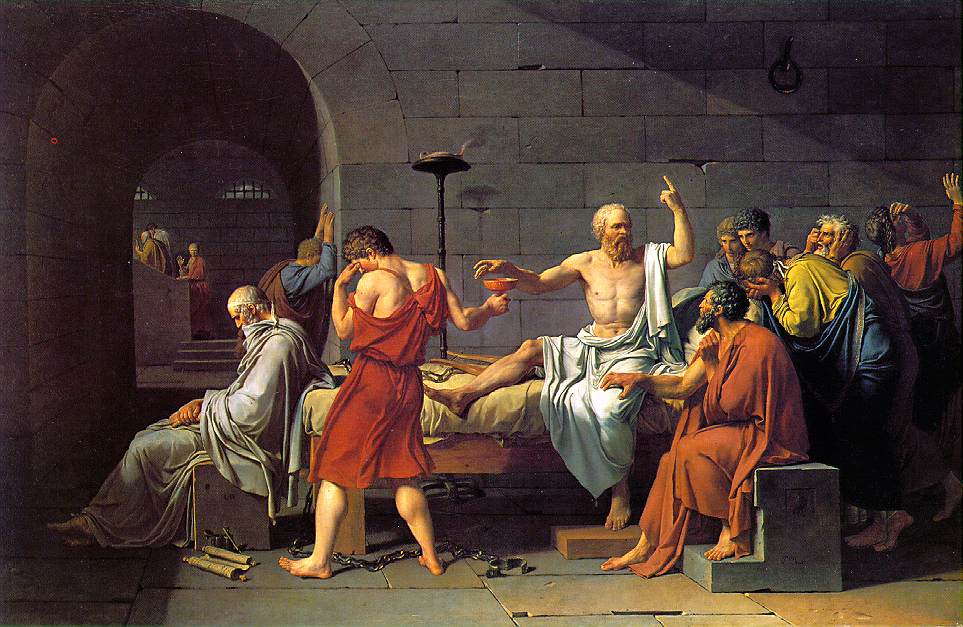 The Death of Socrates, 1787 (100 Kb); Oil on canvas, 129.5 x 196.2 cm (51 x 77 1/4 in); The Metropolitan Museum of Art, New York