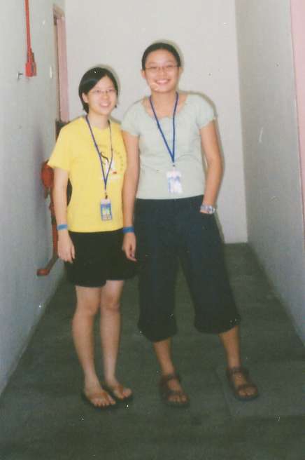 ANGELA & VIVIEN ... yo why they taking our pic ?.. juz act cool k !