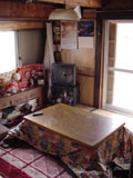 Dining- and tv-room with a kotatsu table