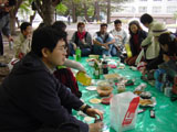 Hanami with a bunch of people Id never seen before...