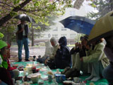 Some rain couldnt stop our hanami...