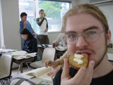 Yummy! A Swedish sandwich during a break