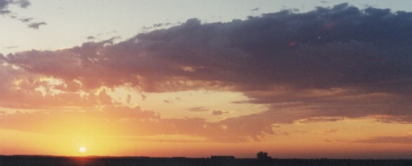 coucher de soleil fin juin 2001 rue Waverley