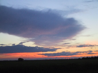 coucher de soleil fin juin 2002 rue Waverley