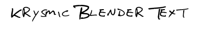 Krysmic Blender Text