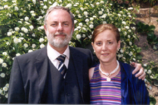 Profesor Jo�o Huffstot e sua esposa Luz em Portugal