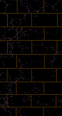 Gold-Grouted Black Brick Walls
