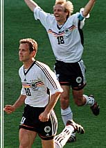 our german chums celebrate a goal