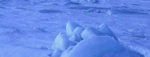 photograph of northern coastal Sweden covered with ice in winter