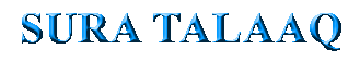 SURA TALAAQ