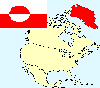 Map Showing location of Greenland