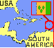 Map showing location of St. Vincent/Grenadines