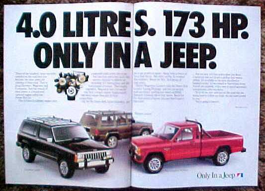 Jeep Cherokee & Comanchee ad