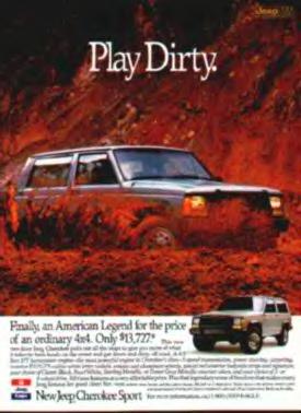 88 Jeep Cherokee ad