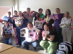 WOW! Look at those scrapbooks! All done scrapbooking
