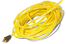 100 12/3 Round Yellow Extension Cord