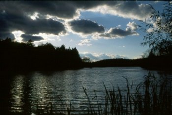 sunset over the Wawayanda Lake 