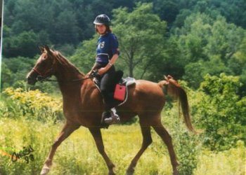 Leslie riding in the New York 100  