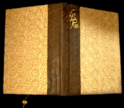 Gold stitch sketchbook